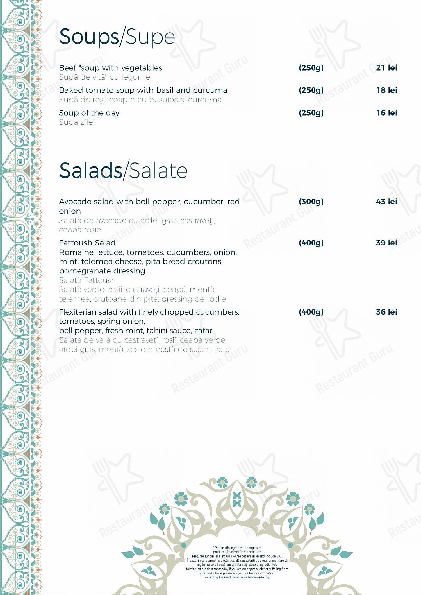 Menu pour Sharkia - At Home Catering Menu