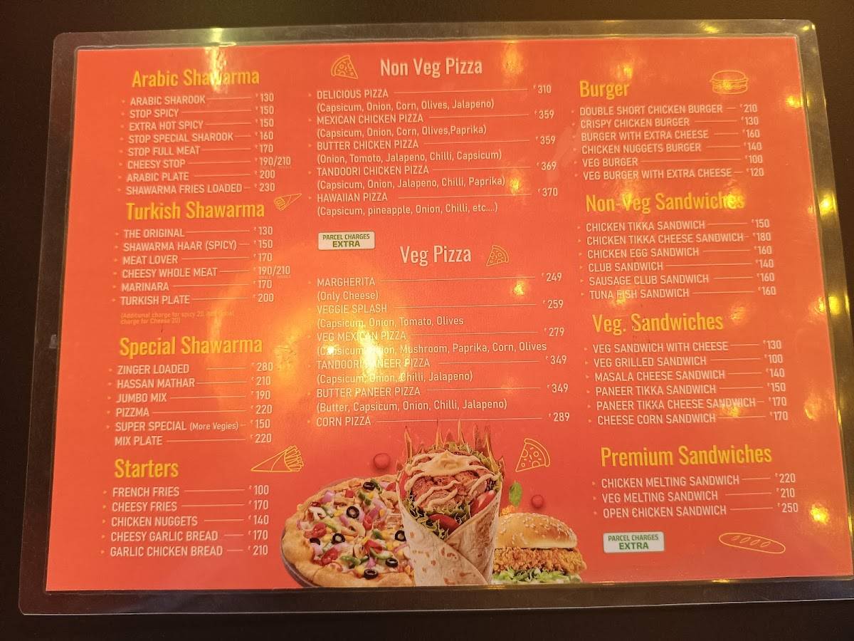 Shawarma Stop menu