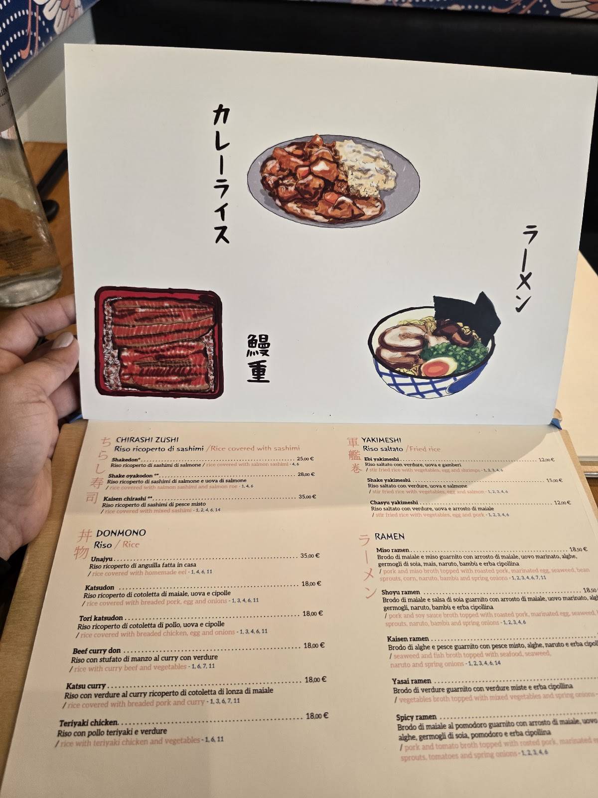 Menu di Shiroya - ristorante giapponese 