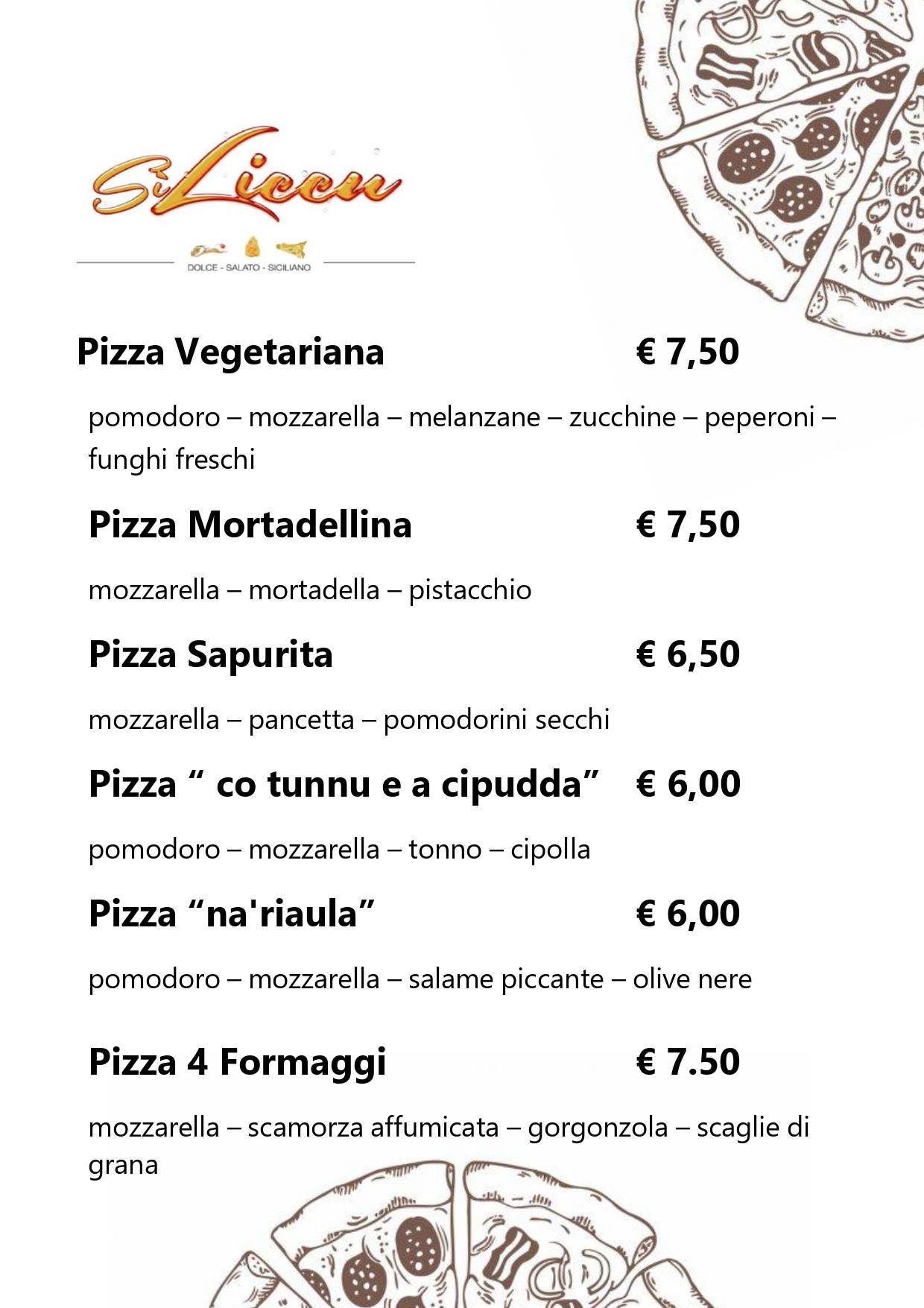Menu di SiLiccu 