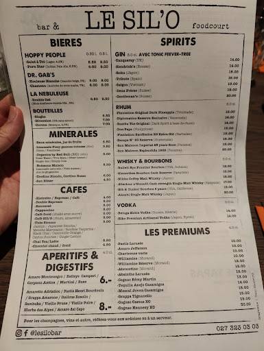 Menu de LE SIL'O