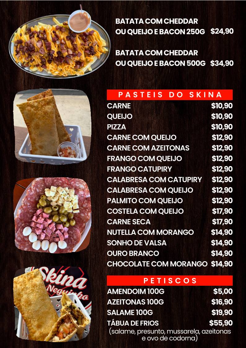 Skina Bar do Neguinho cardápio