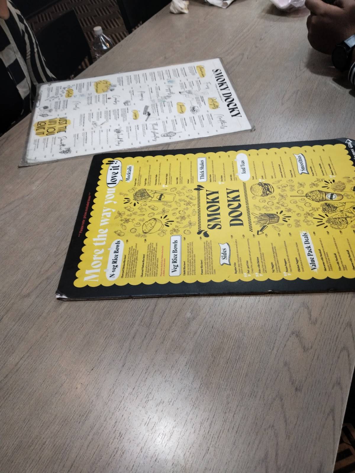 Smoky Docky kalyan Nagar menu