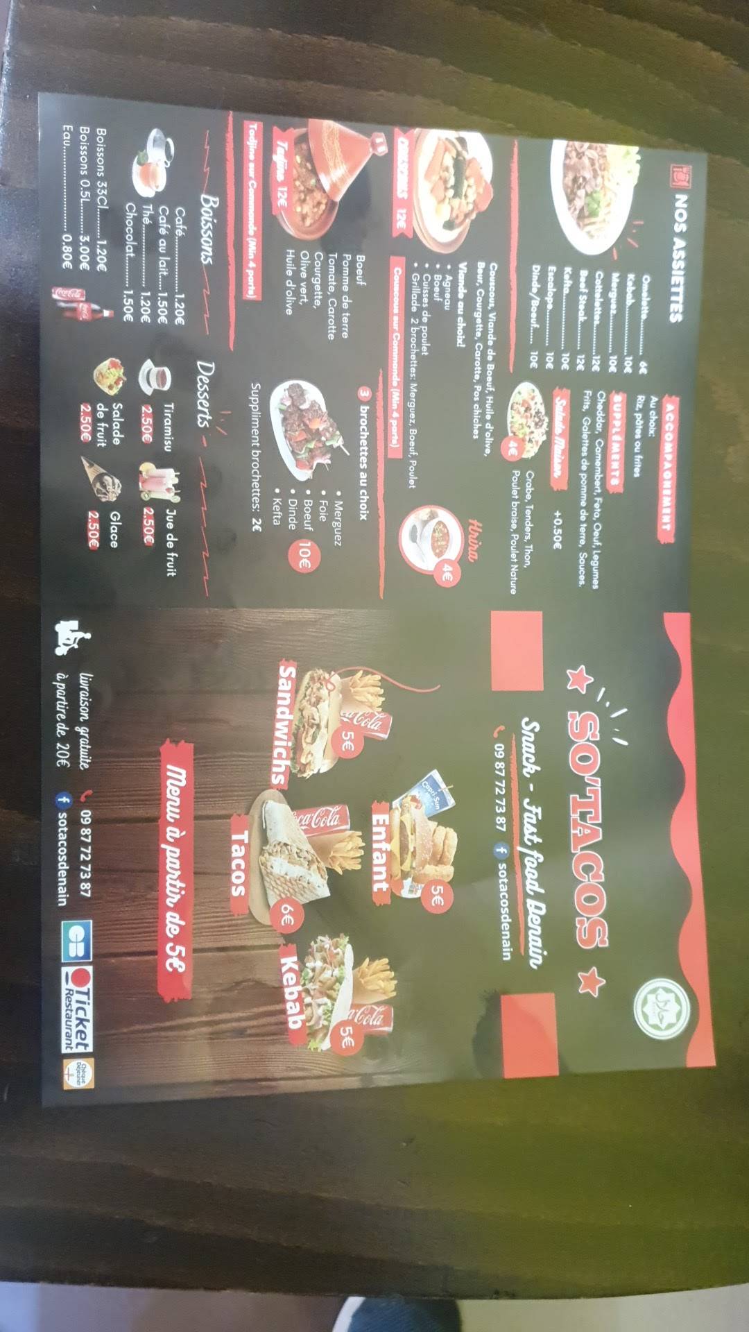 Menu de So Tacos
