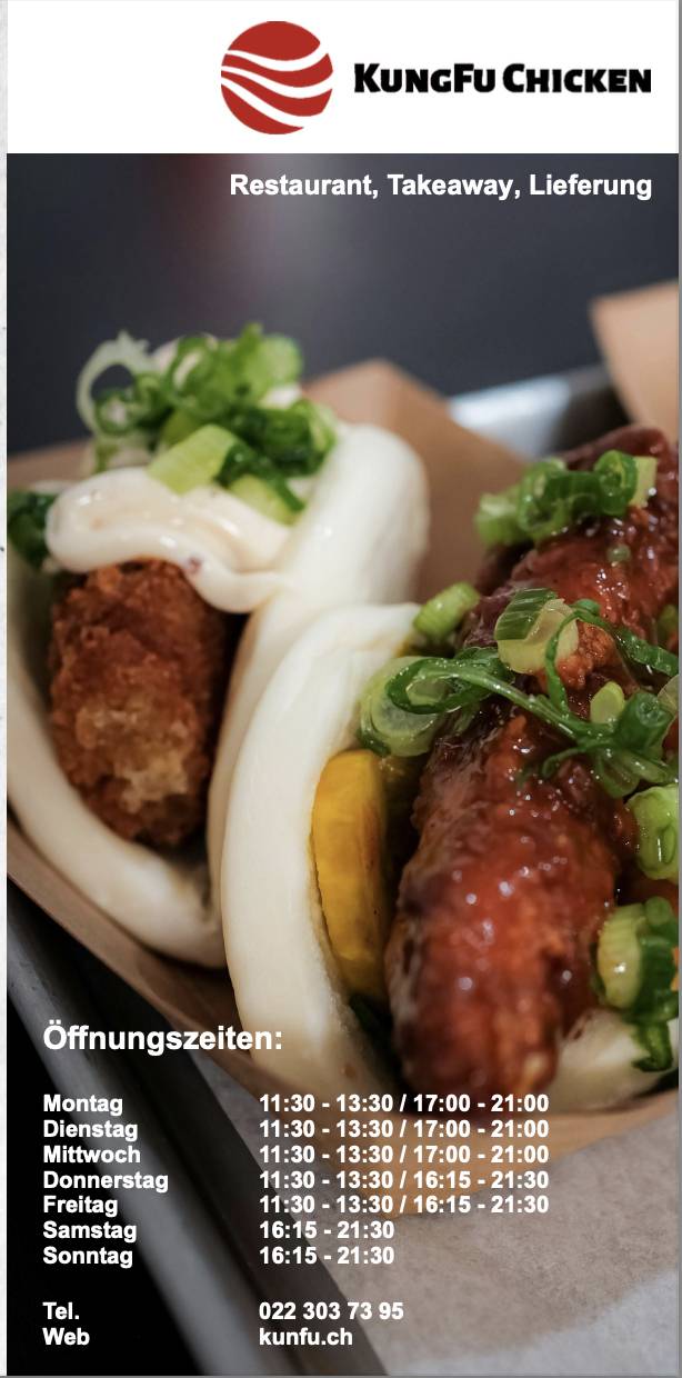 Menu di KungFu Chicken Solothurn – Asian Kitchen & Sushi 