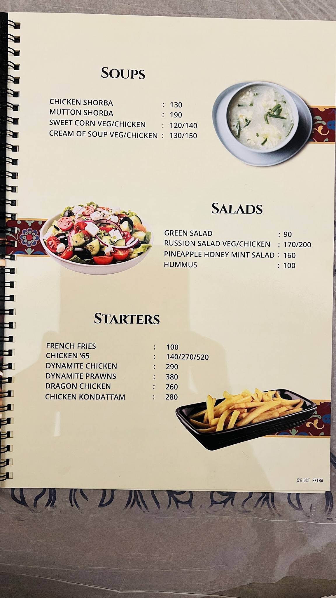 Soofi Mandi menu