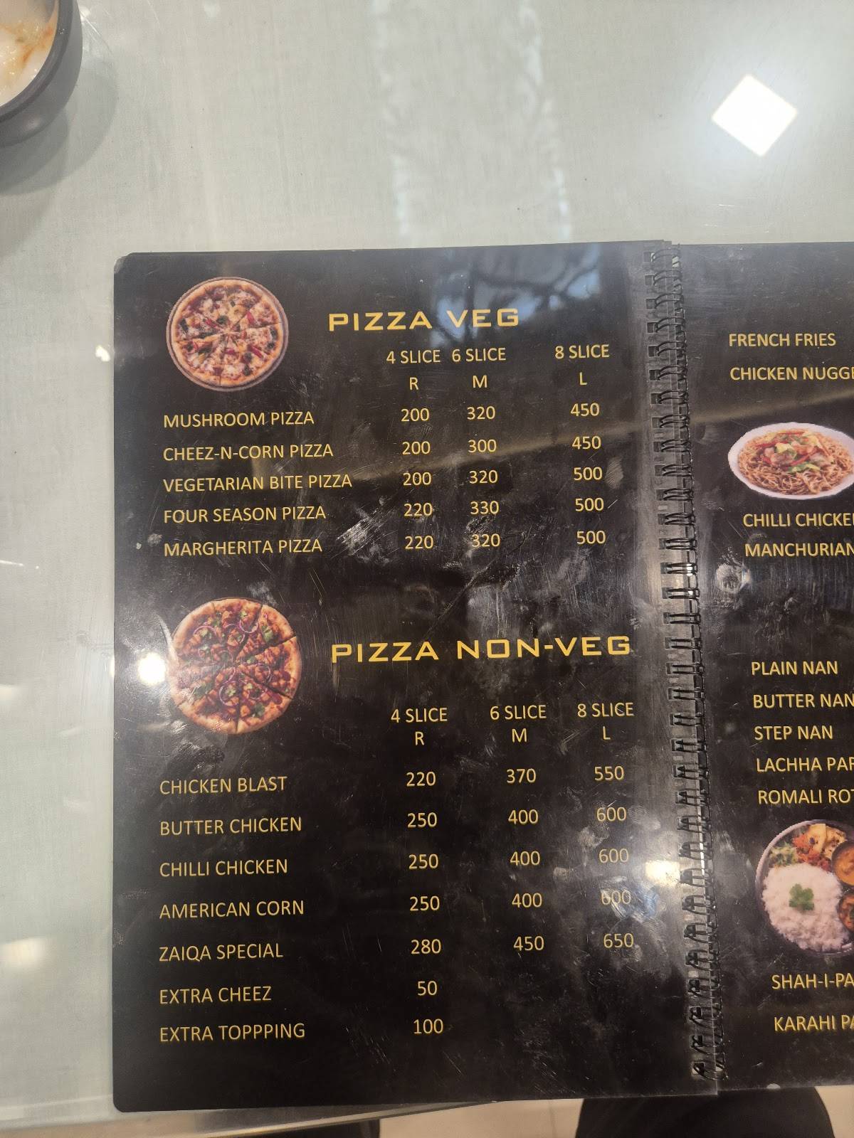 Al-zaiqa biryani centre menu