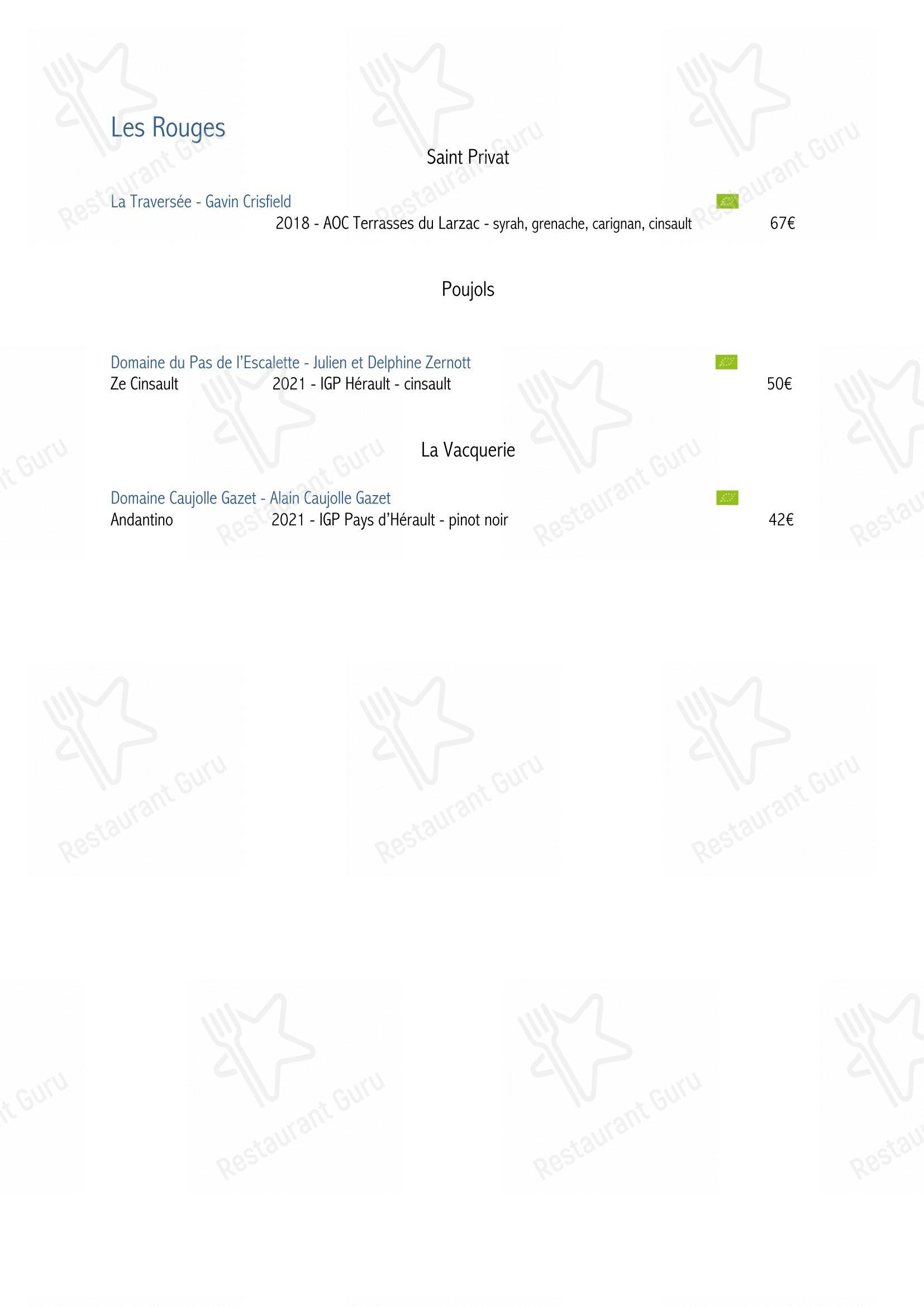 Menu pour SouKa Bistrot des Vins - Restaurant Caviste Bar a Vins restaurant