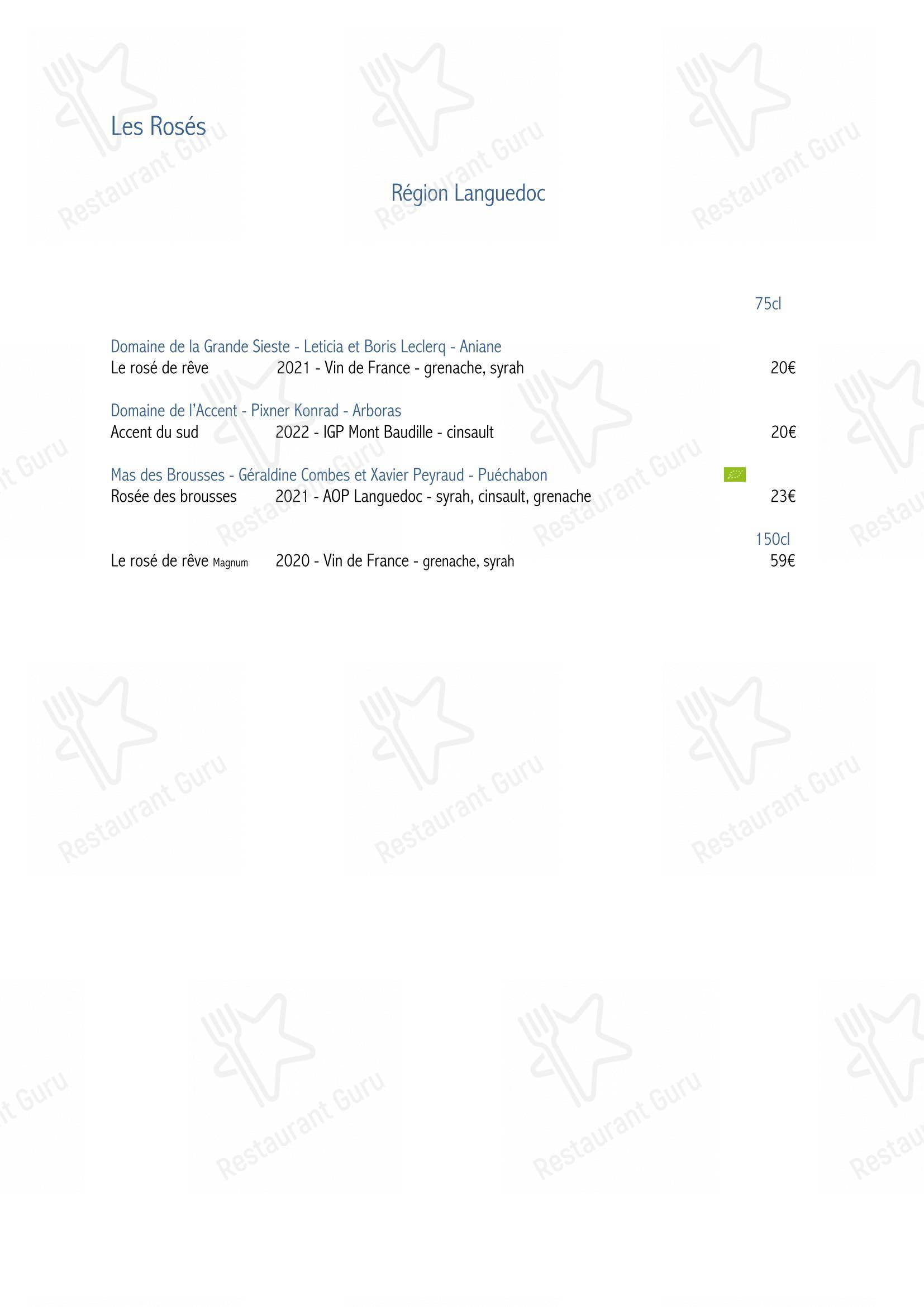 Menu pour SouKa Bistrot des Vins - Restaurant Caviste Bar a Vins dans Aniane