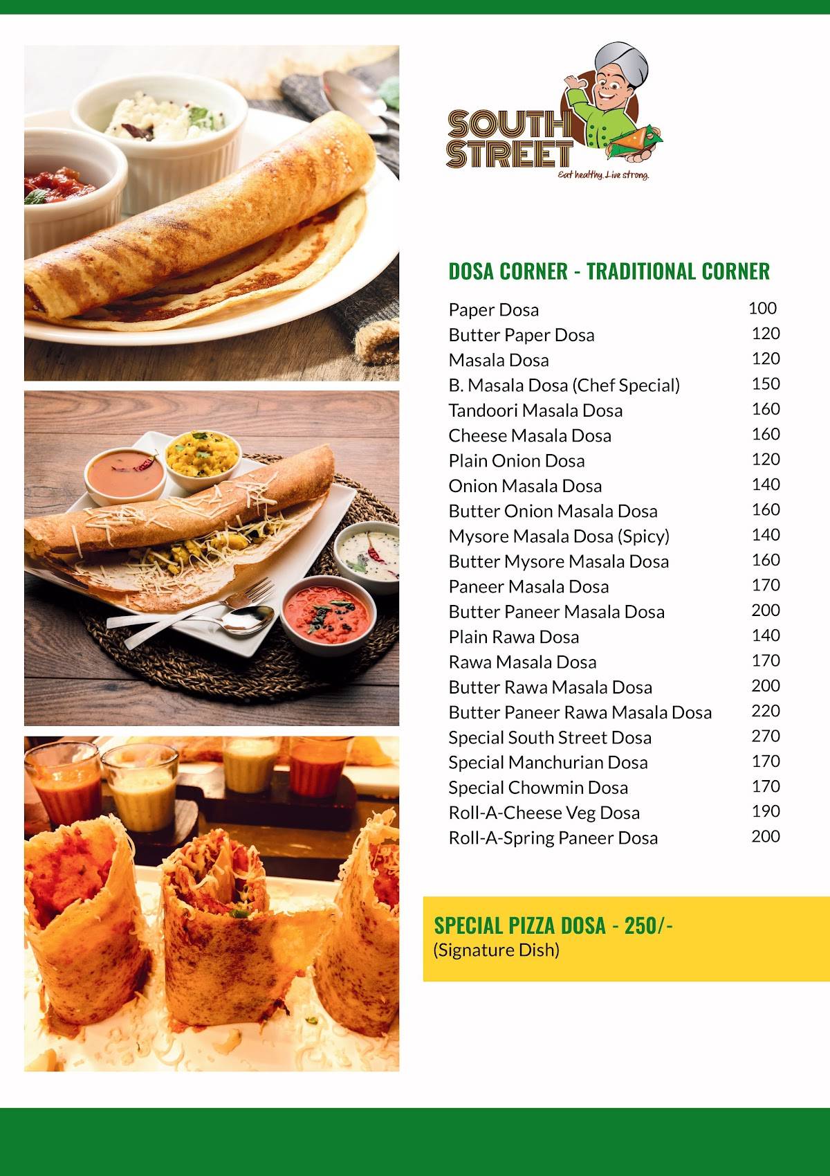 South Street menu