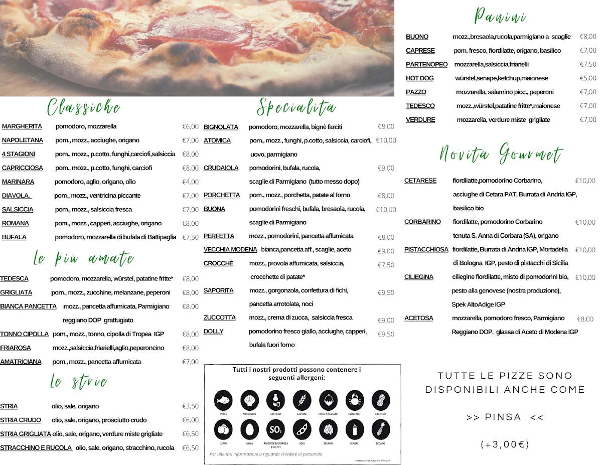 Menu di Speedy Pizza Formigine 