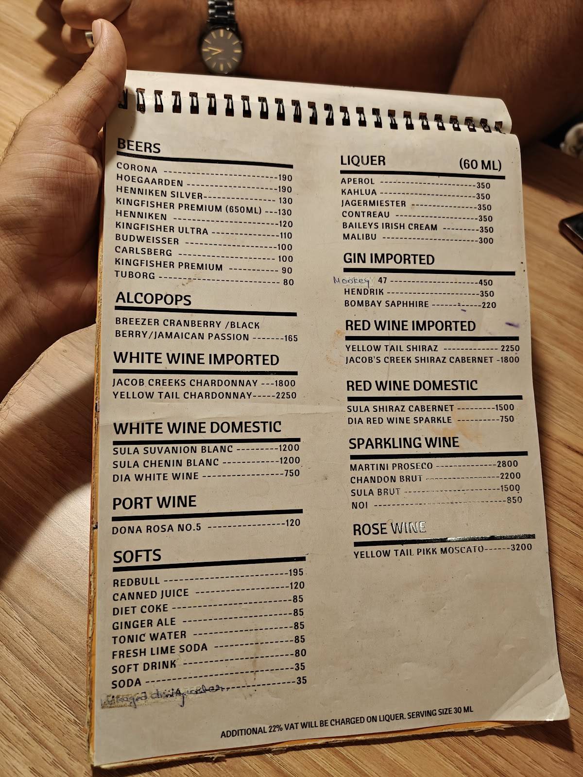 Spice Goa menu