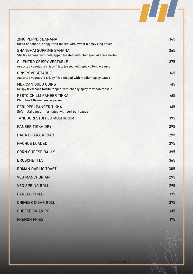 Spice Petals - a Fleet Restro & Banquet menu