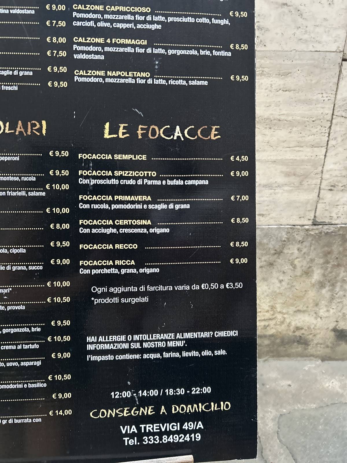 Menu di Spizzicotto 