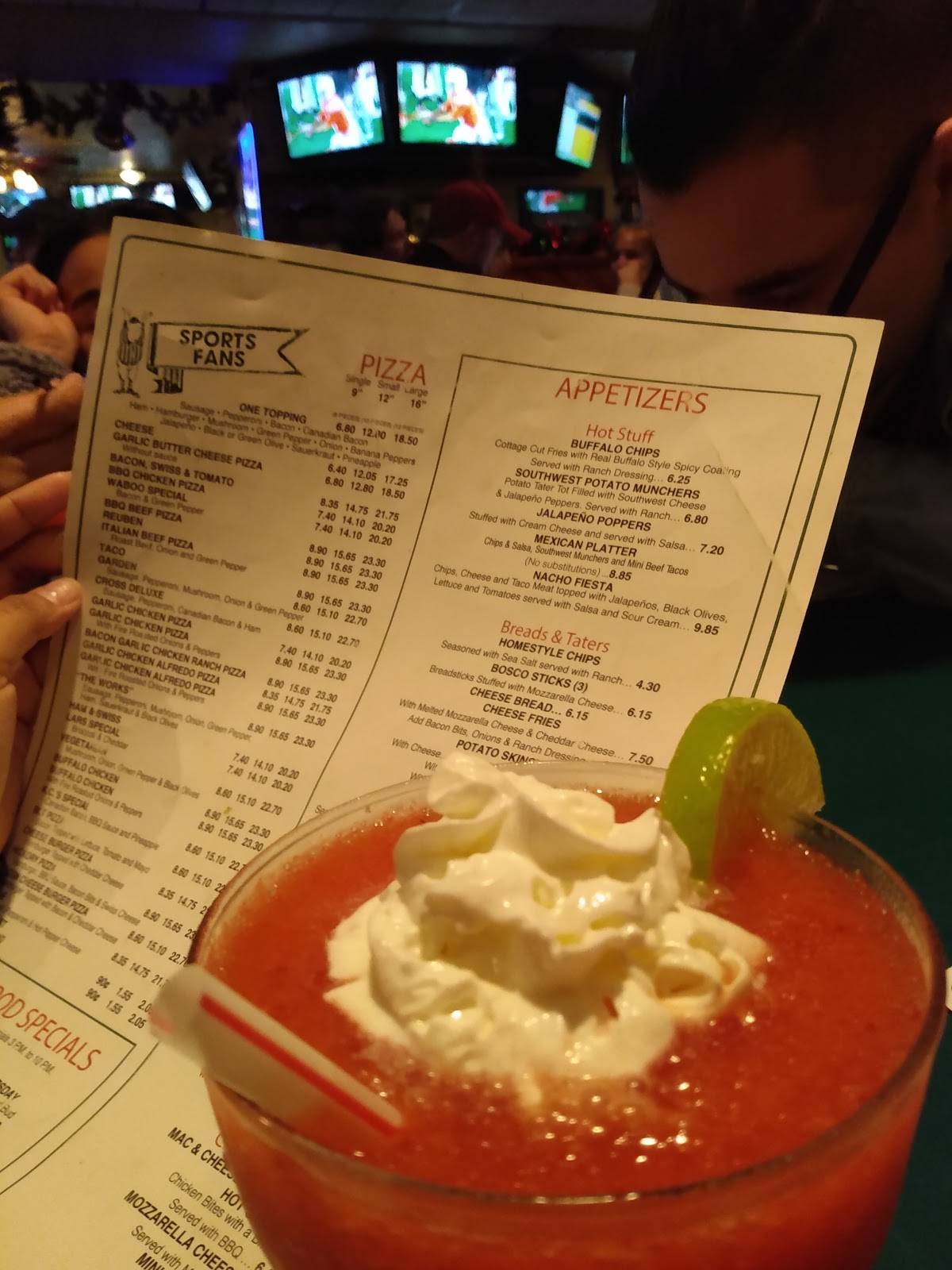 Menu at Sports Fans Pizza pub & bar, Bettendorf
