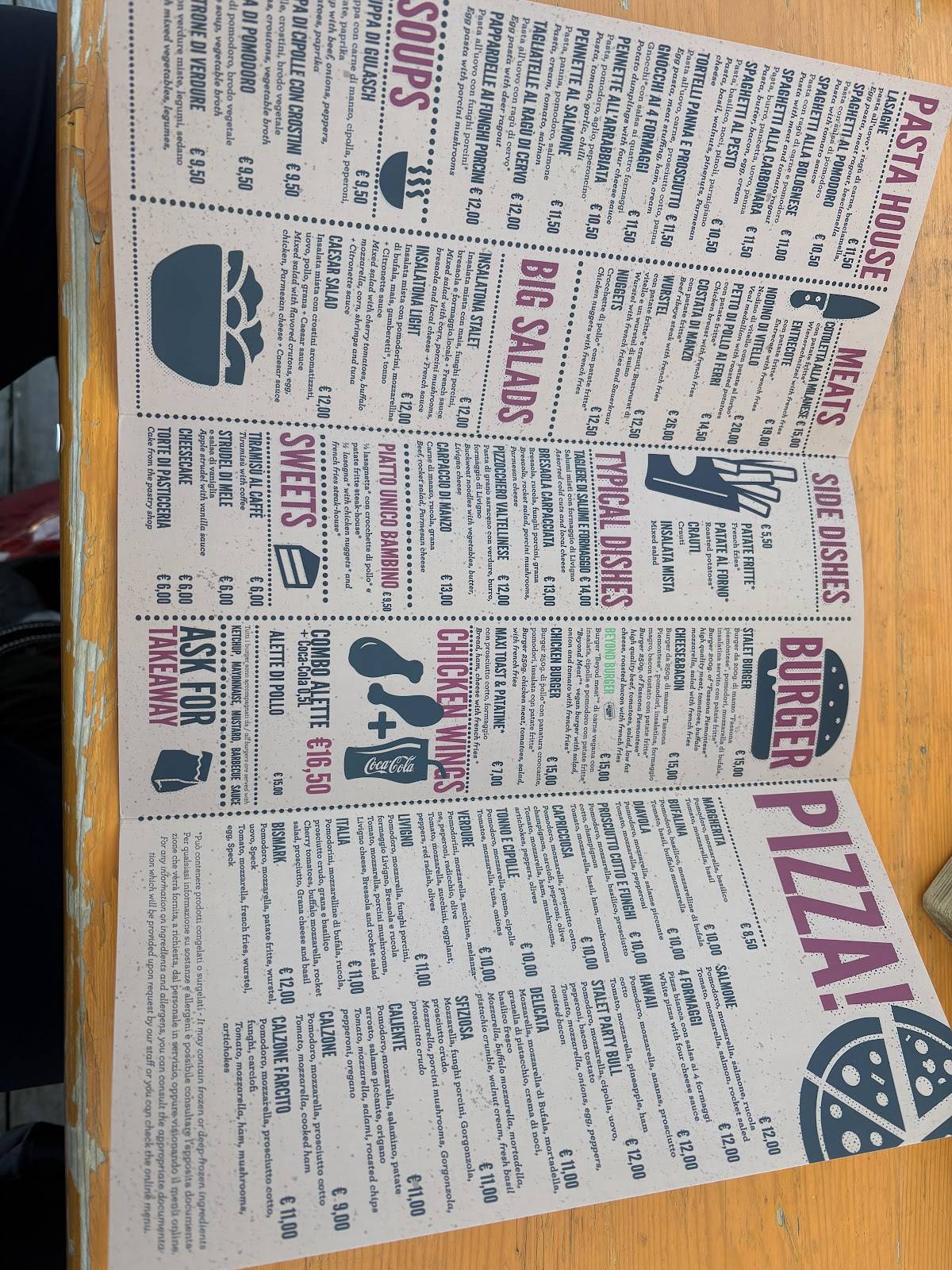 Menu di Ristorante Stalet 