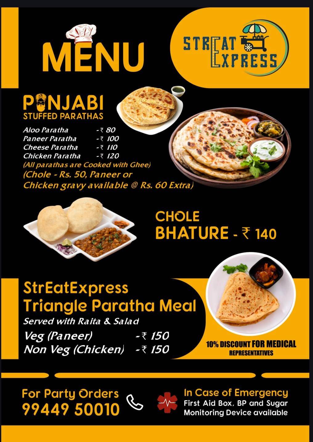StrEat Express menu