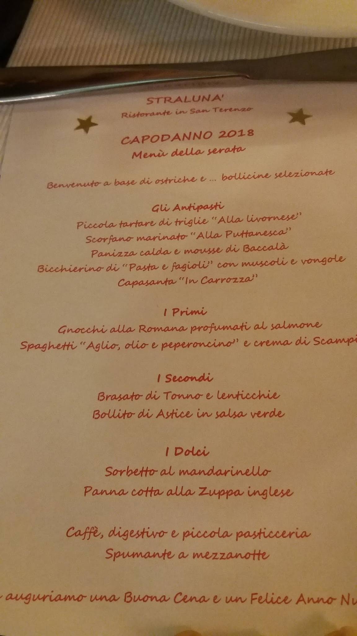 Menu di Stralunà 