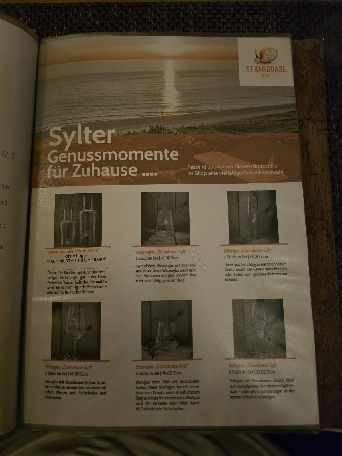 Menu de Strandoase