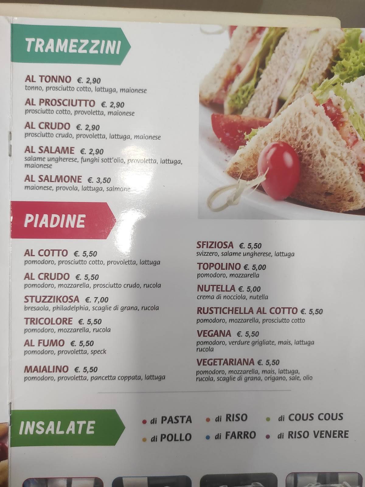 Menu di Stuzzikosa 