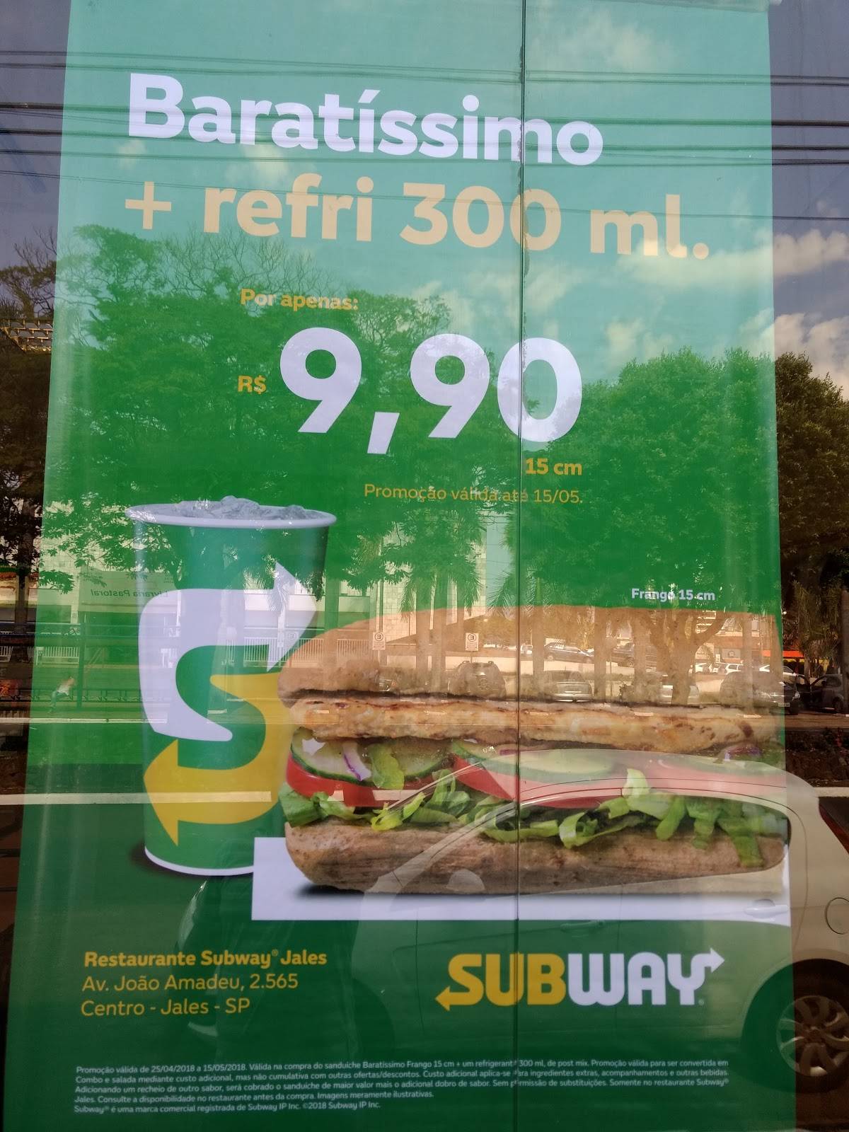 Subway cardápio