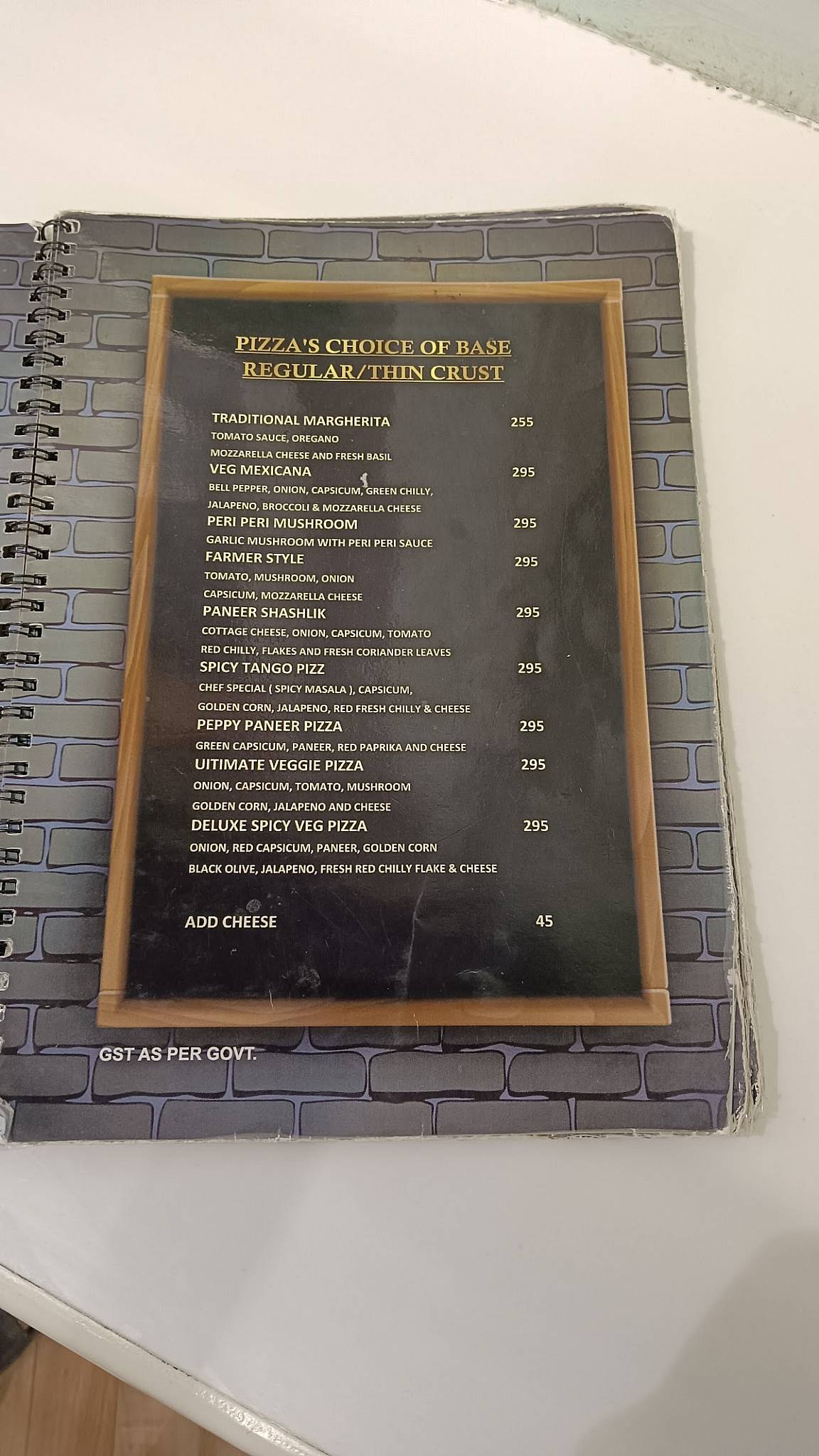 Sugar Bake India menu