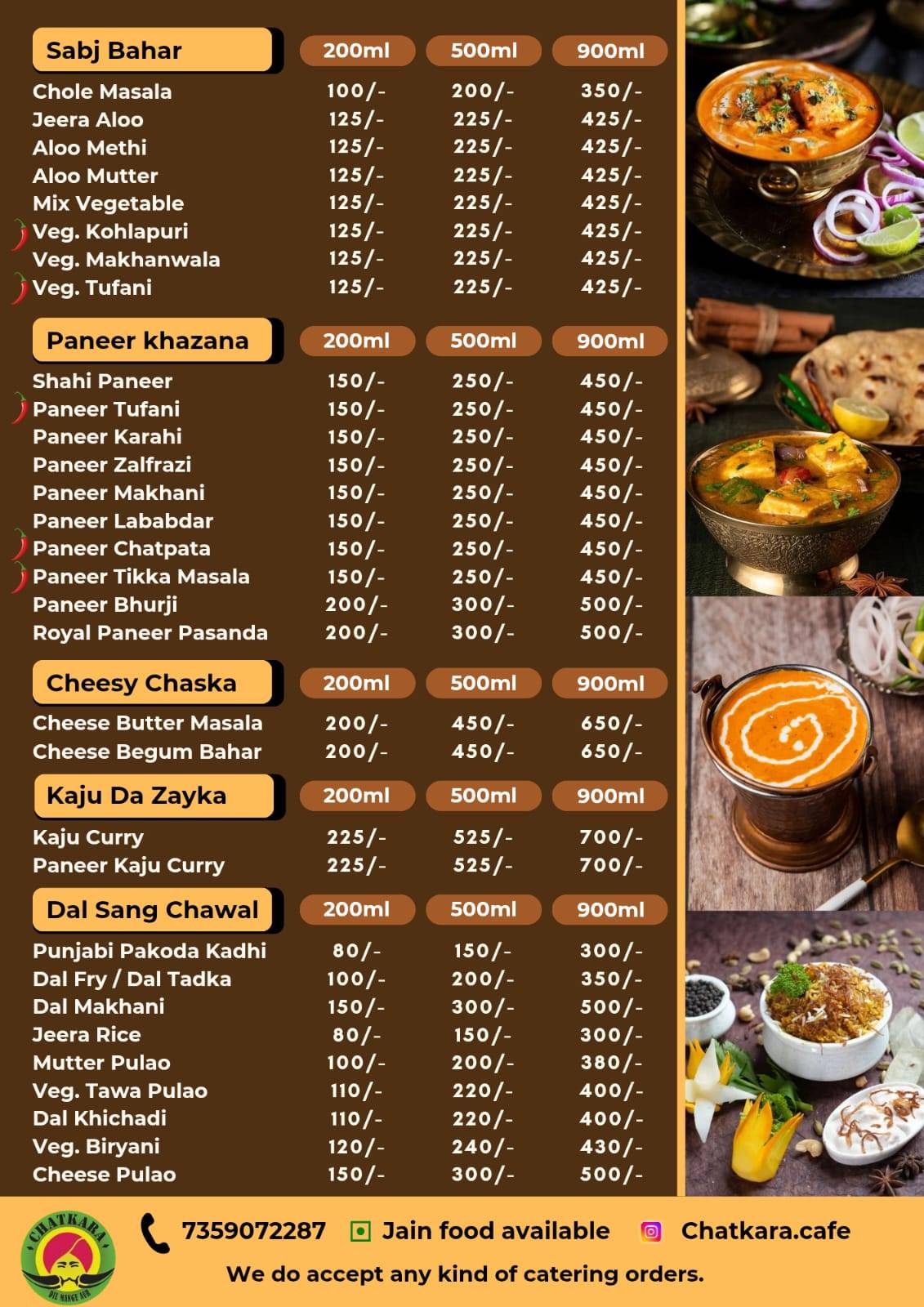 Chatkara menu