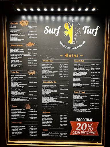 Menu di Surf & Turf 