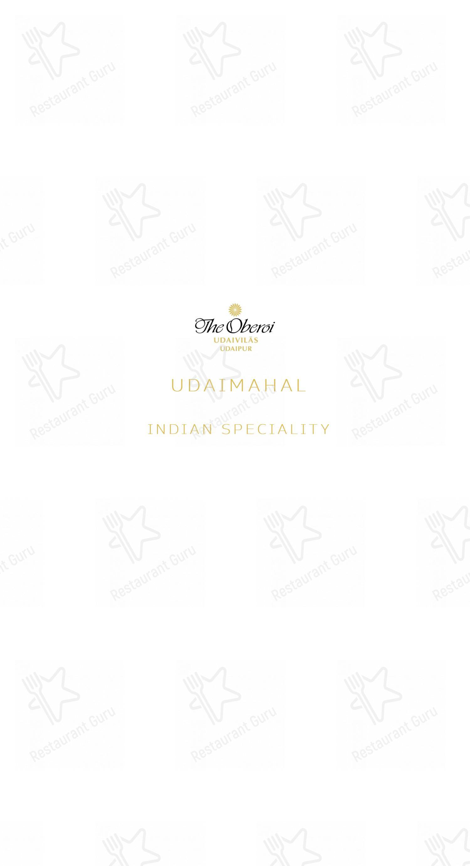 Menu bar for Suryamahal & Chandni in Udaipur