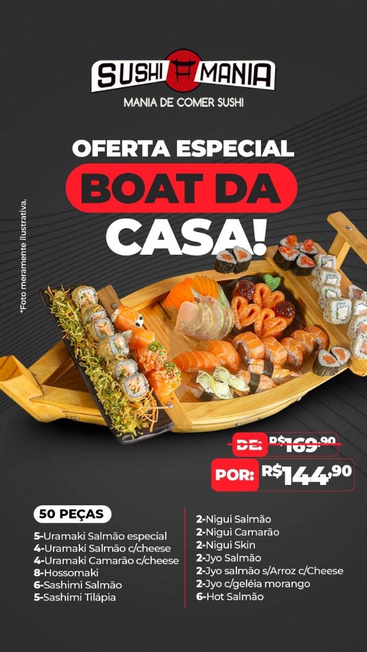 Sushi Mania São Sebastião cardápio