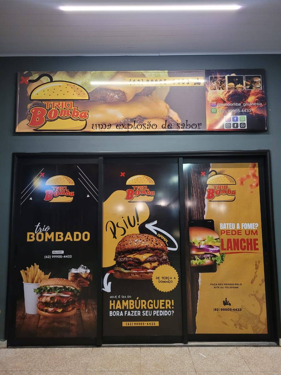TRIO BOMBA Hamburgueria cardápio