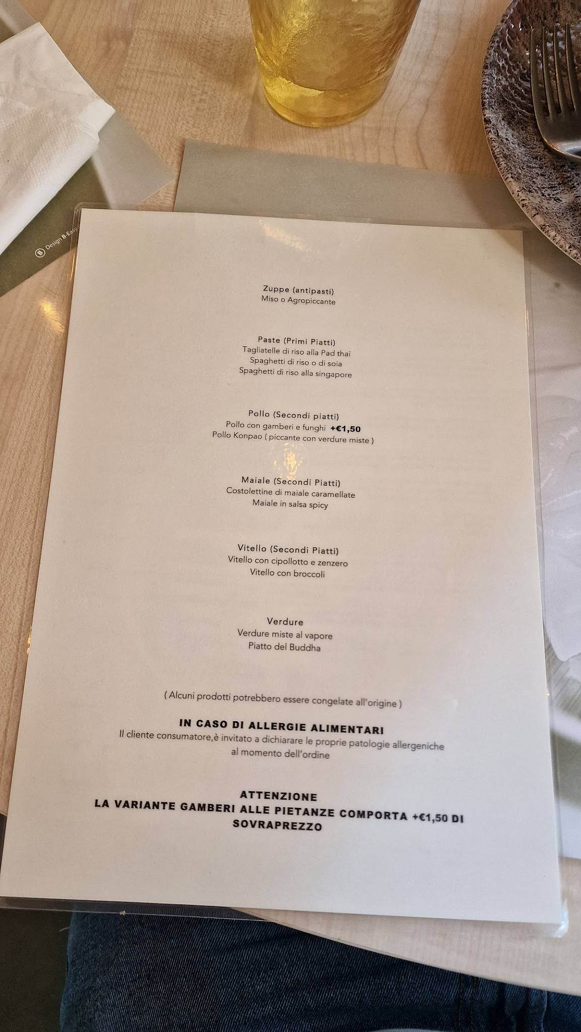 Menu di Ta-Hua 