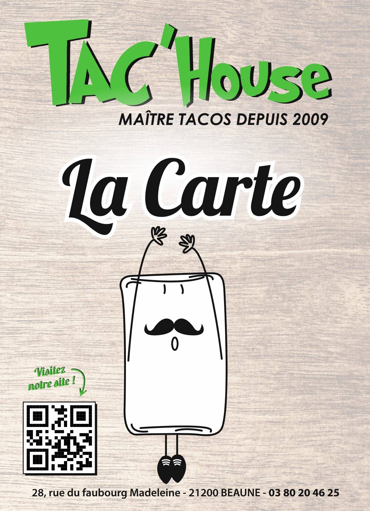Menu de Tac'House