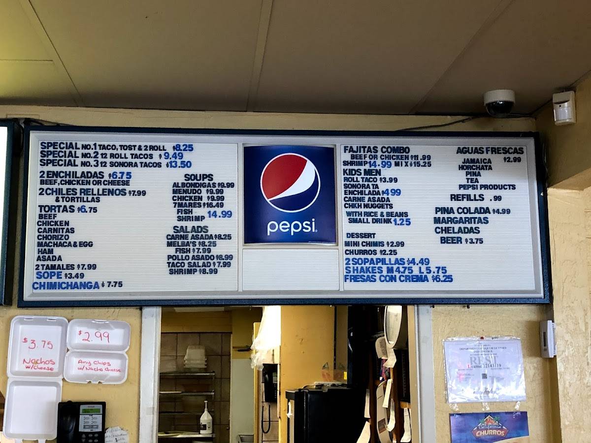 Menu at Taco Salsa restaurant, Yuma, S 4th Ave