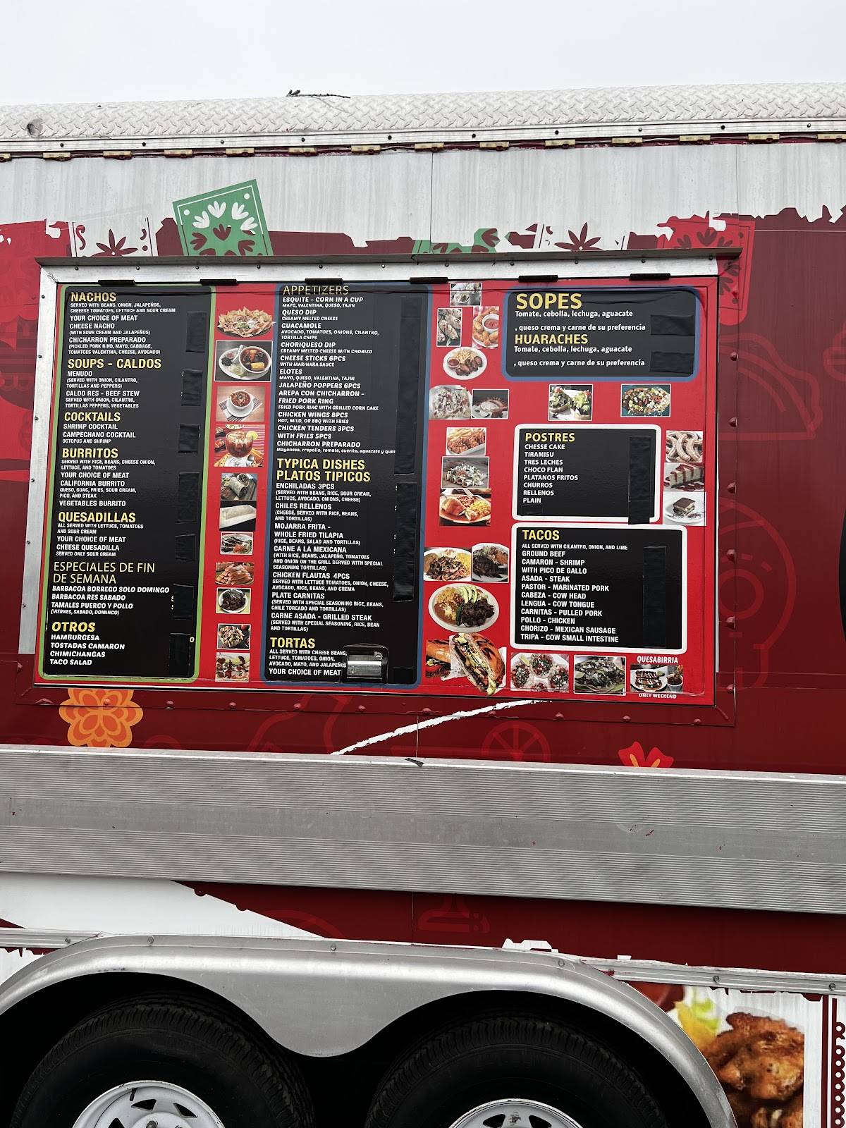 Menu at Tacos Bella restaurant, Jacksonville, Hammond Blvd