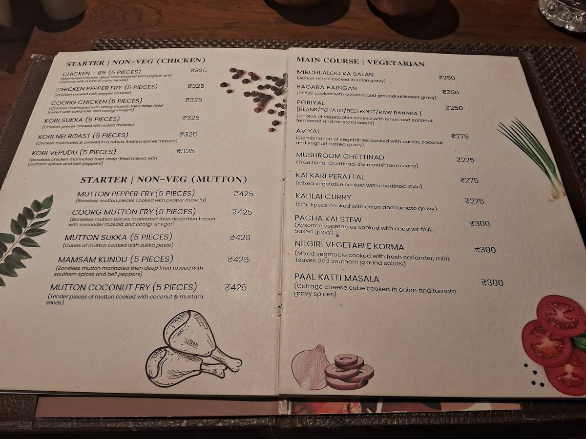 Tamarind Restaurant menu