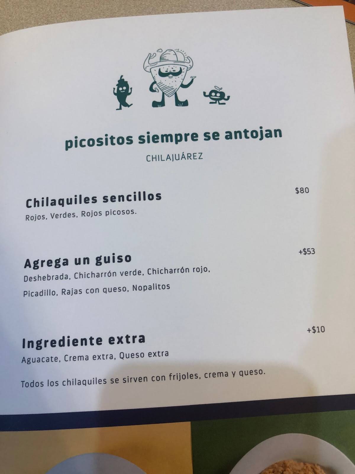Carta del restaurante Taquería Juárez, Monterrey, Galeana Nte 123