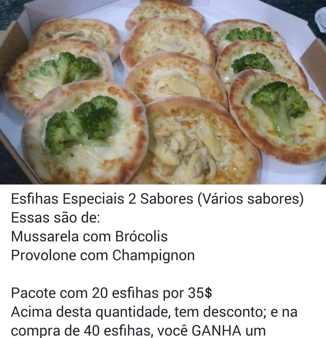 Taquette Pizzas e Esfihas cardápio
