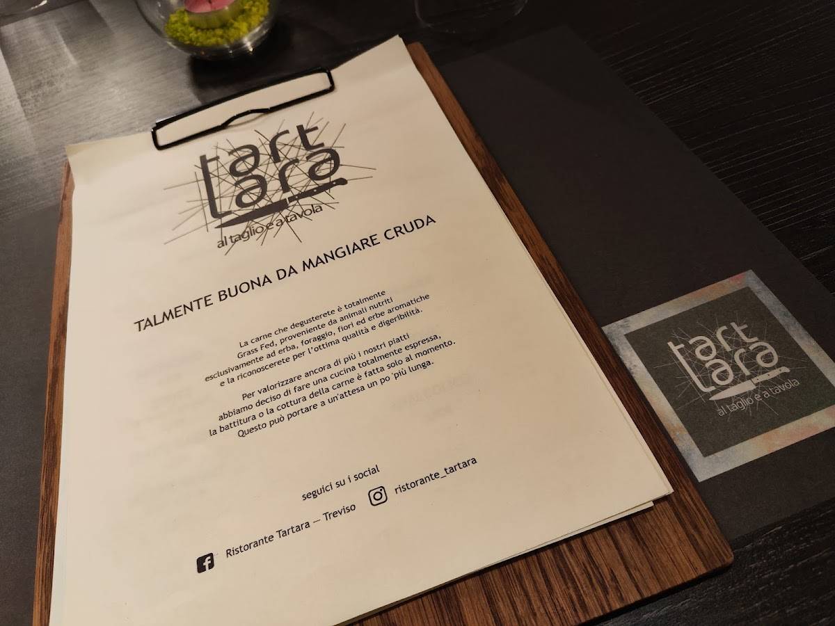 Menu di Ristorante Tartara - Treviso 