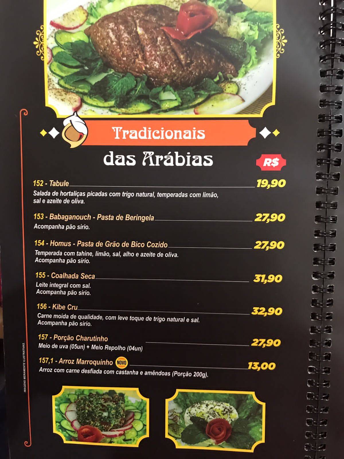 Alibaba Esfiharia cardápio