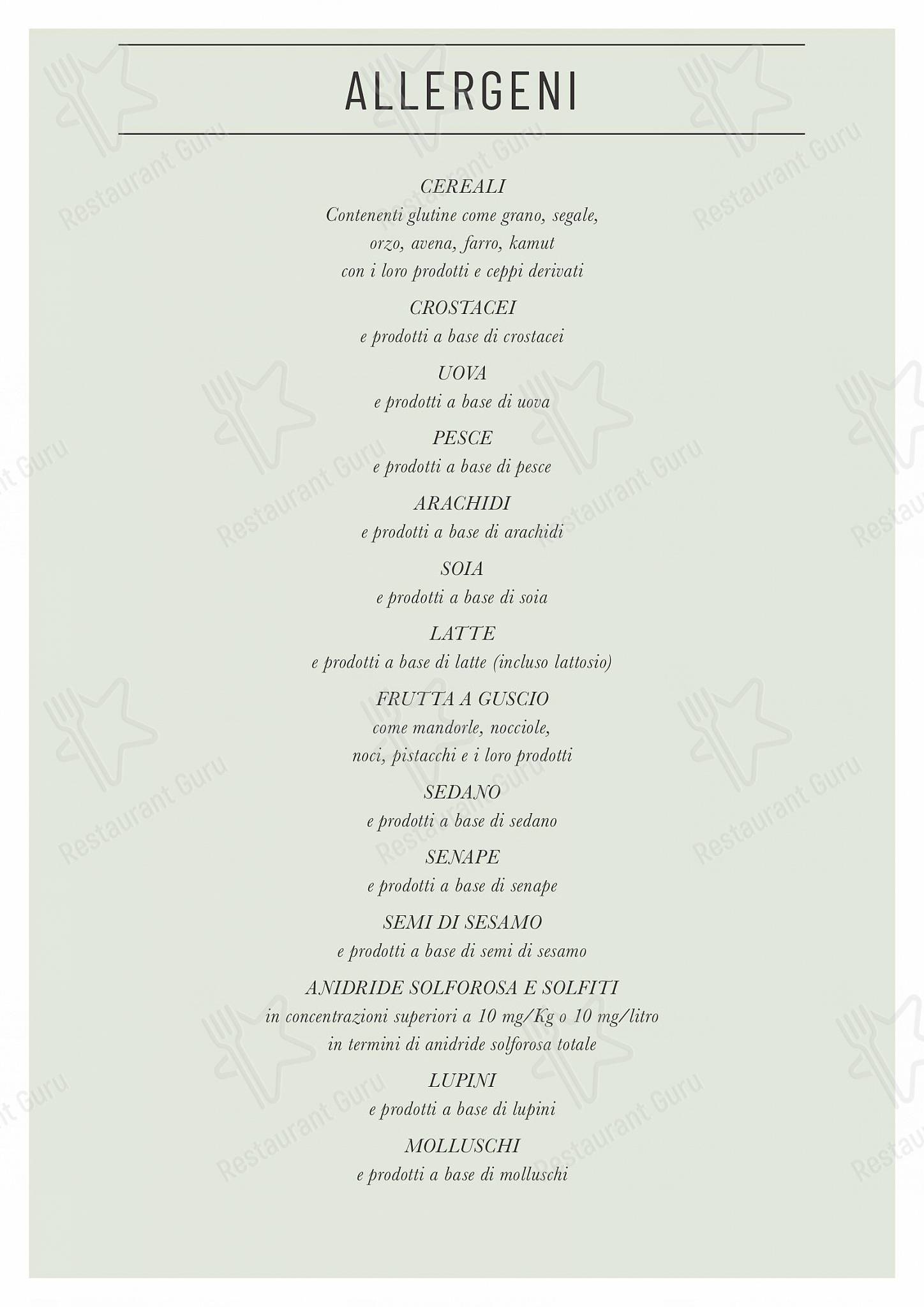 Menu di Taverna Cestia Roma