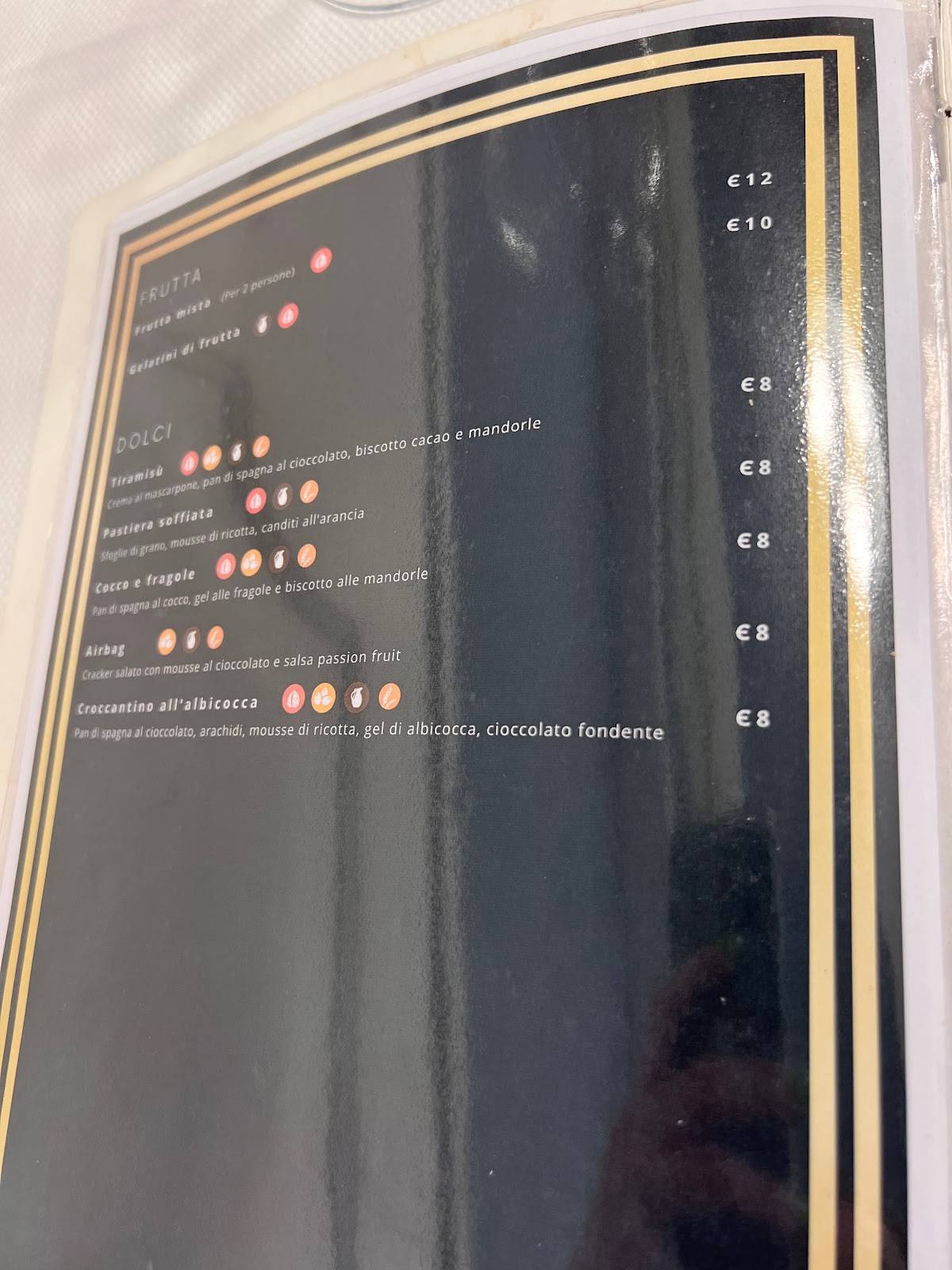 Menu di Taverna Raphael 
