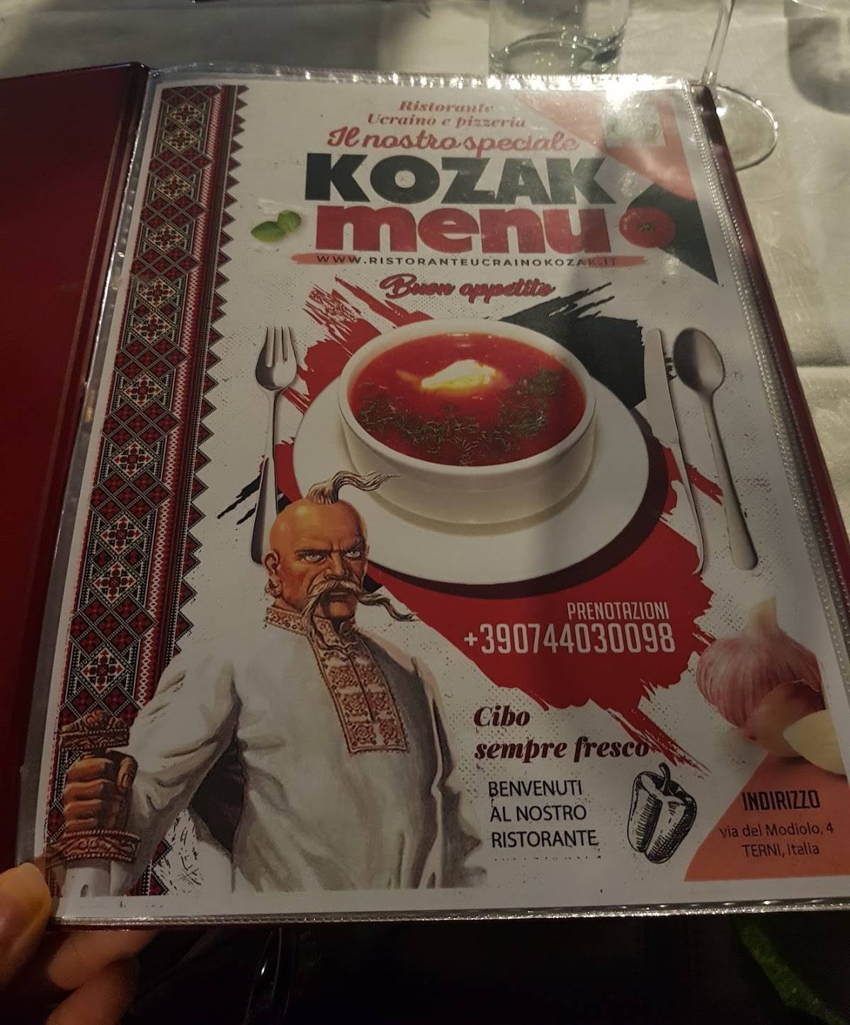 Menu di Ristorante - Pizzeria Kozak 