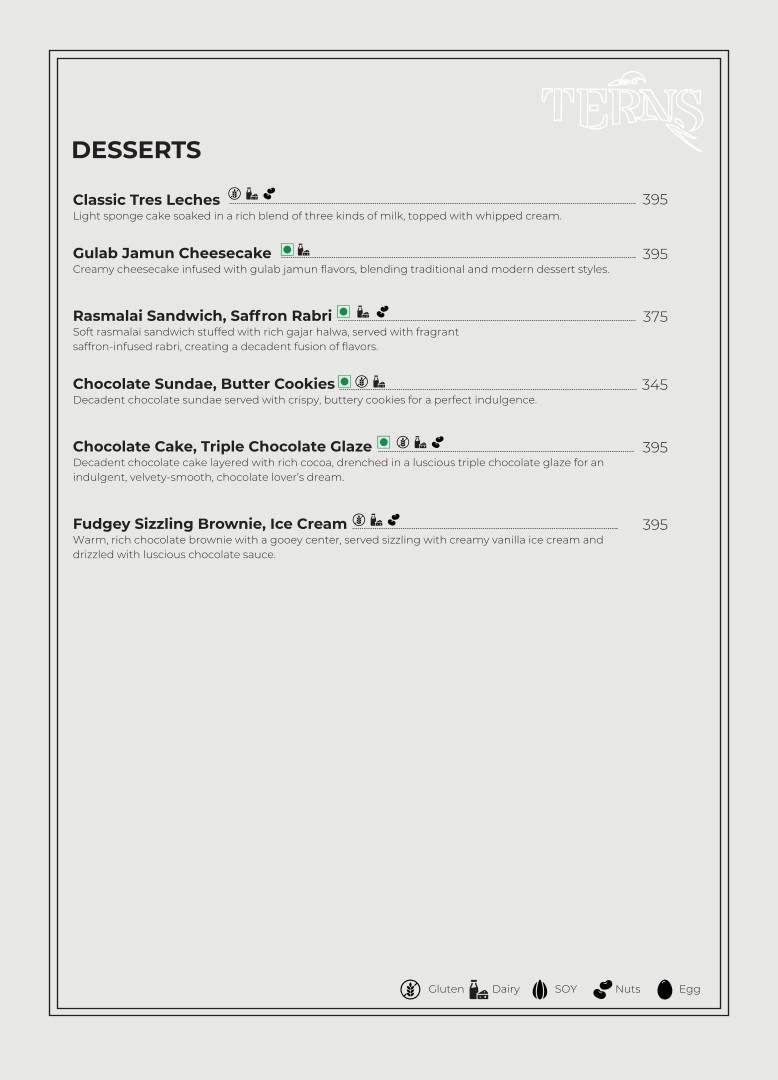 Terns menu