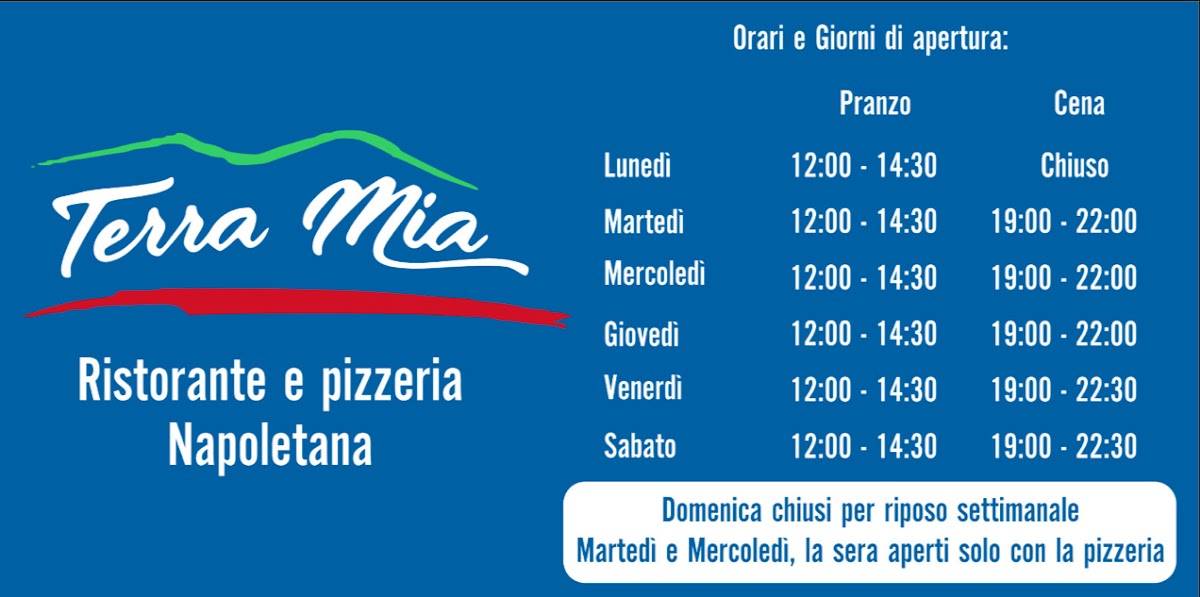 Menu di Terra Mia Pizzeria con Cucina 