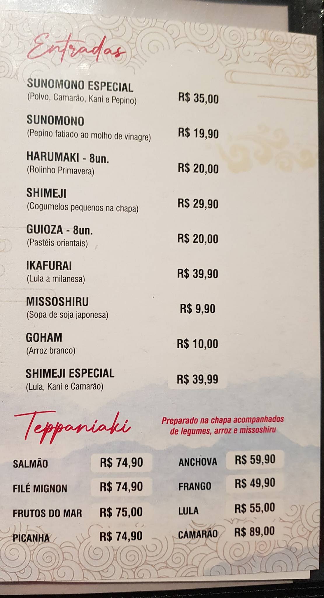 Terumi Sushi Ribeirão Pires cardápio