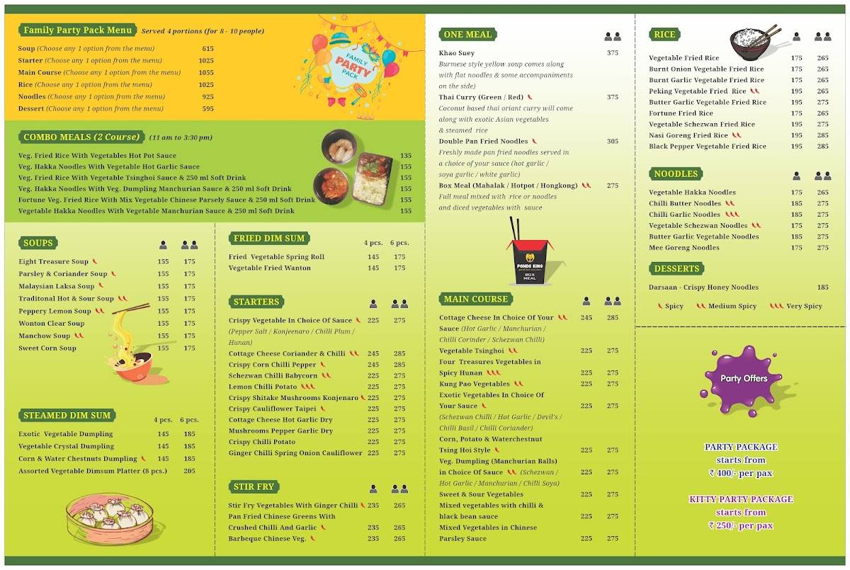 PONDO KING ( Premium Asian Cuisine) menu