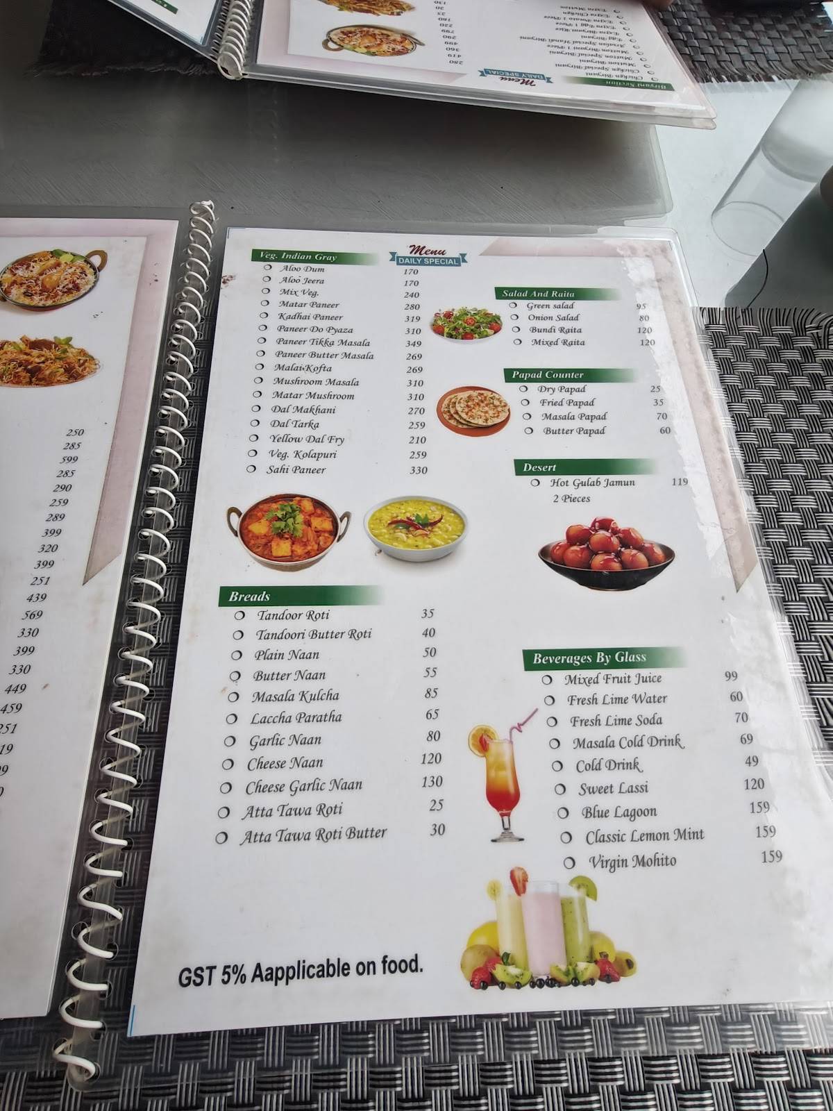 The Arsalan Siliguri menu