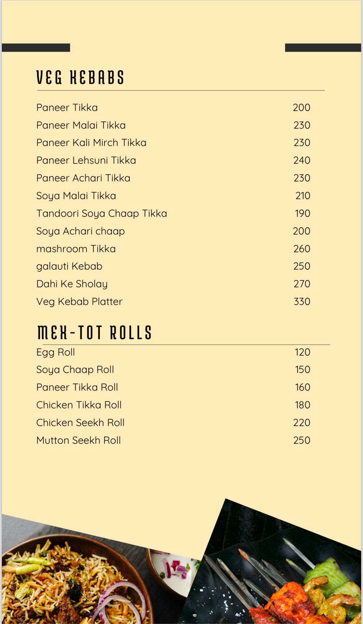 The Biryani Queen Varanasi menu