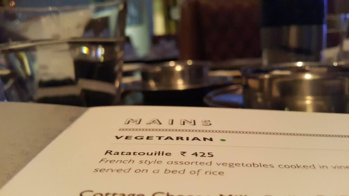 The California Boulevard menu